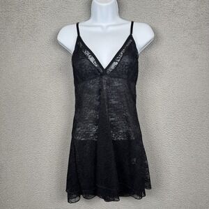 Cosmopolitan Babydoll Lingerie Top Womens M Black Lace Sexy Babydoll Whimsigoth
